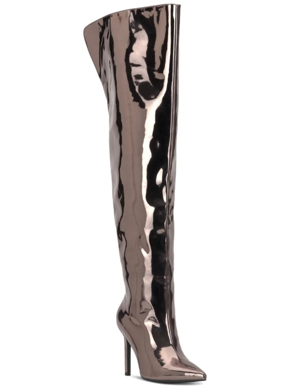 SEDONA Women's Metallic Pointed Toe Over-the-Knee Boots